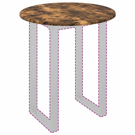Bordsskiva Rökfärgad ek Ø 60 x 1,5 cm Konstruerat trä