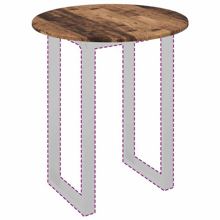 Bordsskiva Gammalt trä Ø 60 x 1,5 cm Konstruerat trä
