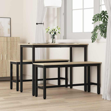 Matbänk Sonoma-ek 100 x 32,5 x 48,5 cm Konstruerat trä och stål