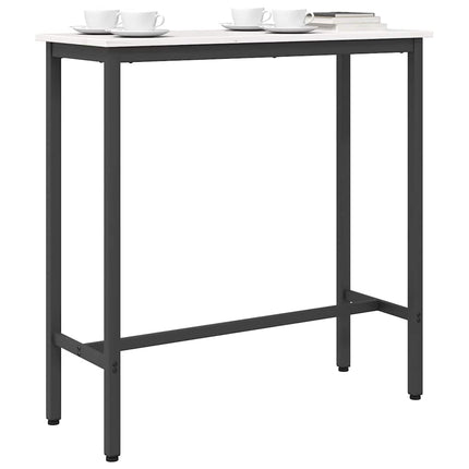 bord Vit 100 x 40 x 101 cm Konstruerat trä och stål