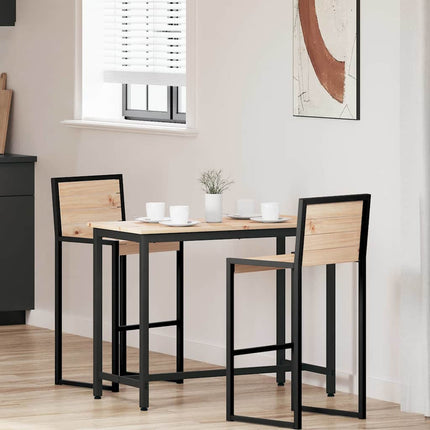 bord Naturfärg 100 x 50 x 77 cm Konstruerat trä och stål