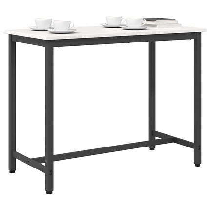 bord Vit 100 x 50 x 77 cm Konstruerat trä och stål