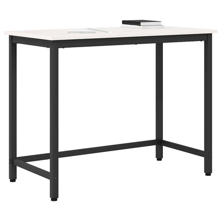 bord Vit 100 x 50 x 77 cm Konstruerat trä och stål