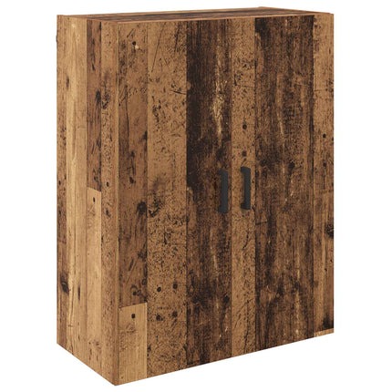 Väggmonterat skåp 2 pcs Gammalt trä 69,5 x 34 x 90 cm