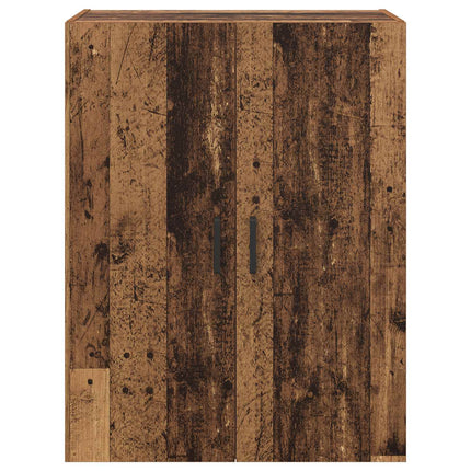 Väggmonterat skåp 2 pcs Gammalt trä 69,5 x 34 x 90 cm