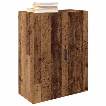 Väggmonterat skåp 2 pcs Gammalt trä 69,5 x 34 x 90 cm