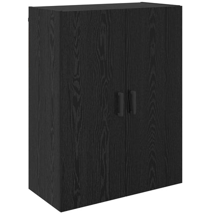 Väggmonterat skåp Väggmonterad 2 pcs Svart Ek 69,5 x 34 x 90 cm