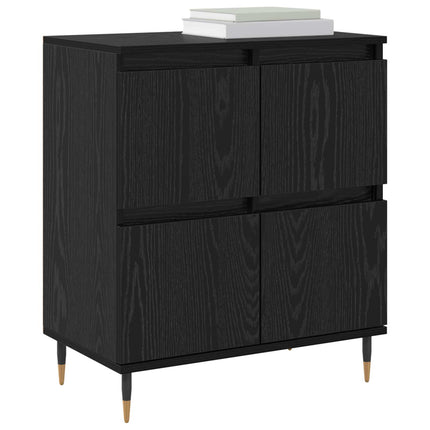 Förvaringsskåp 3 pcs Svart Ek 60 x 35 x 70 cm