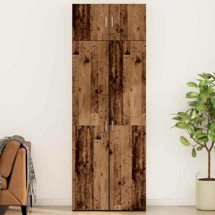 Förvaringsskåp 2 pcs Gammalt trä 80 x 42,5 x 225 cm