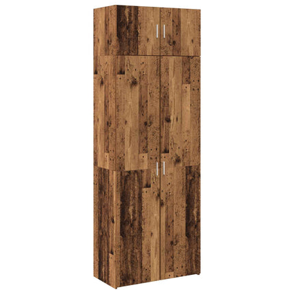 Förvaringsskåp 2 pcs Gammalt trä 80 x 42,5 x 225 cm