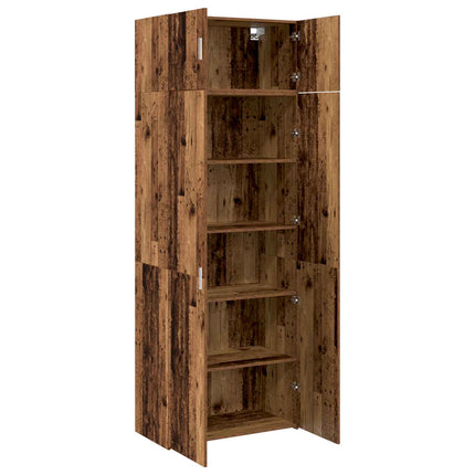 Förvaringsskåp 2 pcs Gammalt trä 80 x 42,5 x 225 cm