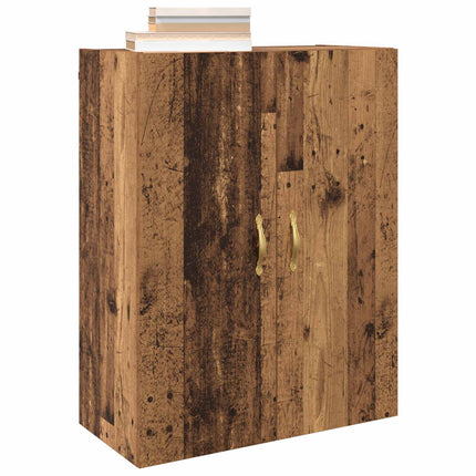 Väggmonterat skåp 2 pcs Gammalt trä 69,5 x 34 x 90 cm