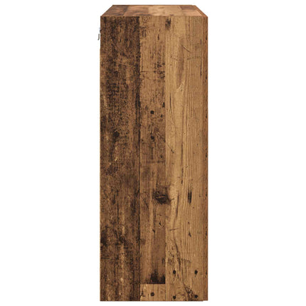 Väggmonterat skåp 2 pcs Gammalt trä 69,5 x 34 x 90 cm