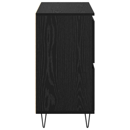 Skåp 3 pcs Svart Ek
