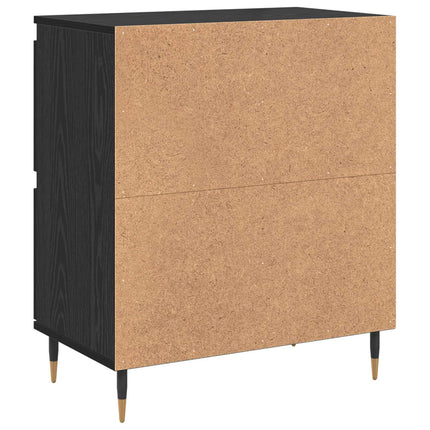 Förvaringsskåp 2 pcs Svart Ek 60 x 35 x 70 cm