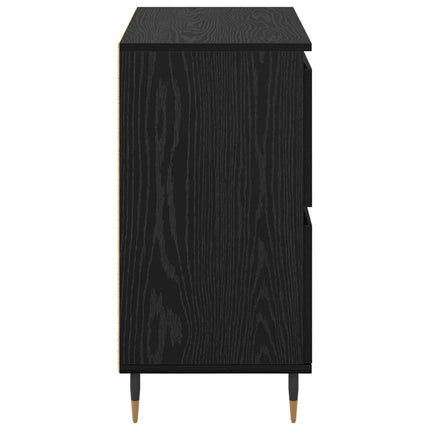 Förvaringsskåp 2 pcs Svart Ek 60 x 35 x 70 cm