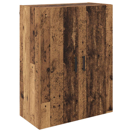 Väggmonterat skåp 2 pcs Gammalt trä 69,5 x 34 x 90 cm