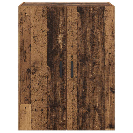 Väggmonterat skåp 2 pcs Gammalt trä 69,5 x 34 x 90 cm
