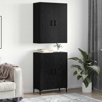 Skåp Väggmonterad Svart ek 69,5 x 34 x 180 cm Konstruerat trä