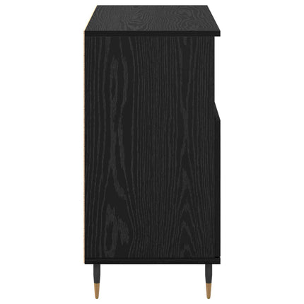 Skåp 3 pcs Svart Ek