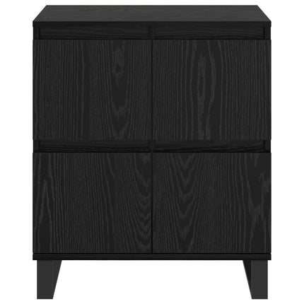Sideboard 2 pcs Svart Ek 60 x 35 x 70 cm