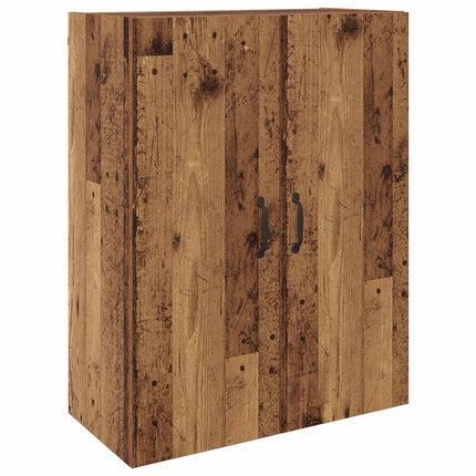 Väggmonterat skåp 2 pcs Gammalt trä 69,5 x 34 x 90 cm