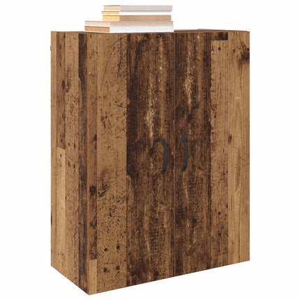 Väggmonterat skåp 2 pcs Gammalt trä 69,5 x 34 x 90 cm