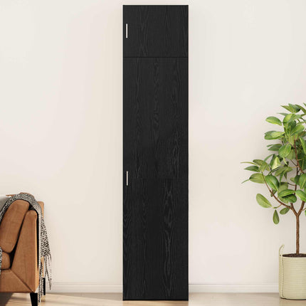 Sideboard 2 pcs Svart Ek 50 x 41 x 225 cm