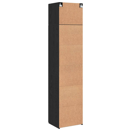 Sideboard 2 pcs Svart Ek 50 x 41 x 225 cm