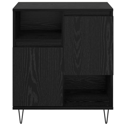 Sideboard 3 pcs Svart Ek 60 x 35 x 70 cm