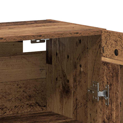 Väggmonterade Skåp 2 pcs Gammalt trä 69,5 x 34 x 90 cm