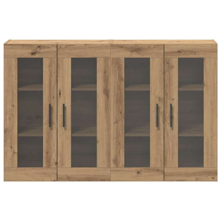 Väggmonterade Skåp 2 pcs Artisan ek och svart 69,5 x 34 x 90 cm