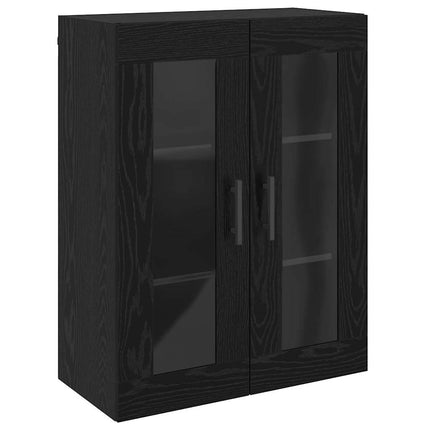 Väggmonterade Skåp 2 pcs Svart ek 69,5 x 34 x 90 cm