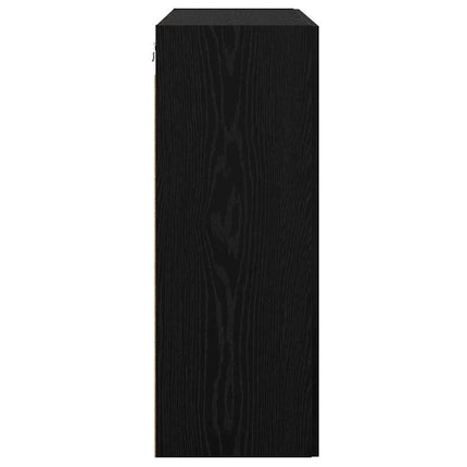 Väggmonterade Skåp 2 pcs Svart ek 69,5 x 34 x 90 cm