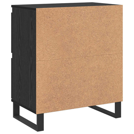 Sideboard 3 pcs Svart Ek 60 x 35 x 70 cm