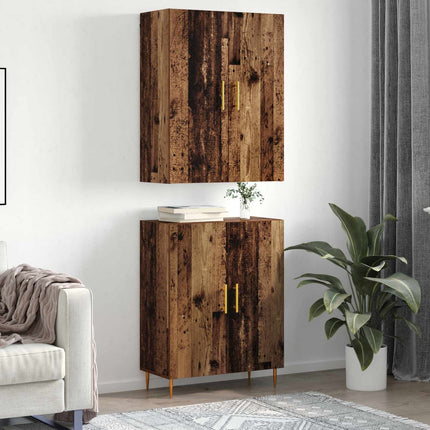 Skåp Gammalt trä 69,5 x 34 x 180 cm Konstruerat trä