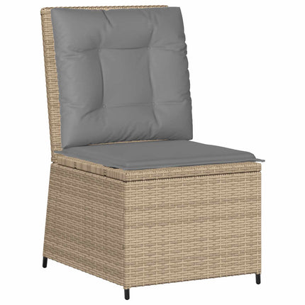Trädgårdsoffa med kudde Beige och Grå konstrotting