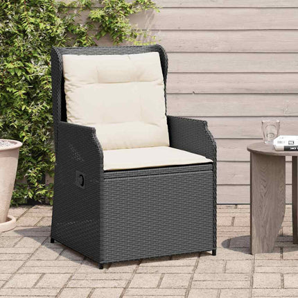 Trädgårdsbänk 2 pcs Svart konstrotting