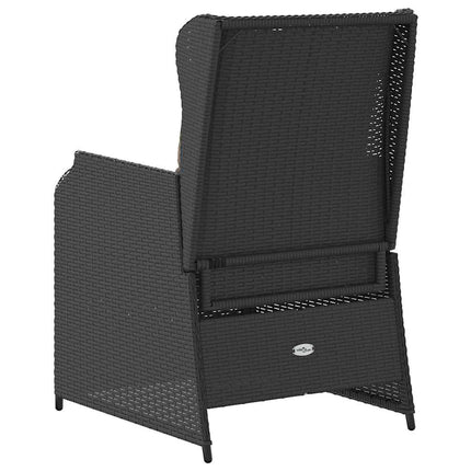 Trädgårdsbänk 2 pcs Svart konstrotting