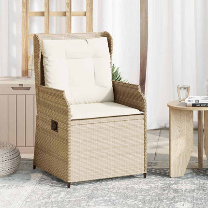 Trädgårdsbänk 2 pcs Beige konstrotting