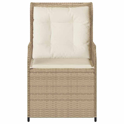 Trädgårdsbänk 2 pcs Beige konstrotting