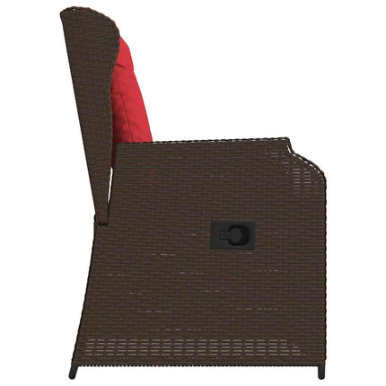 Trädgårdsbänk 2 pcs Brun konstrotting