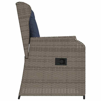 Trädgårdsbänk 2 pcs Grå konstrotting