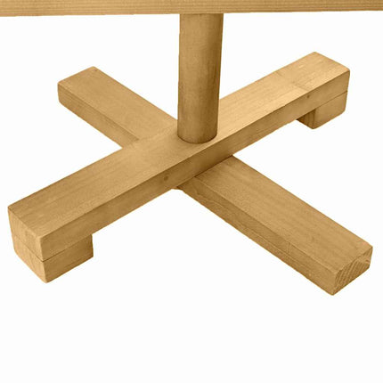 Träjulgran med stativ Brun 90 cm Massiv furu