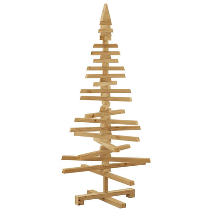Träjulgran med stativ Brun 120 cm Massiv furu
