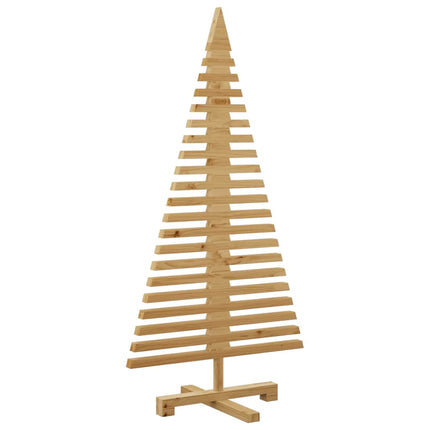 Träjulgran med stativ Brun 120 cm Massiv furu
