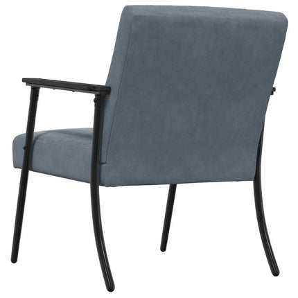 fåtölj Mörkgrå 59 x 75 x 78 cm Sammet