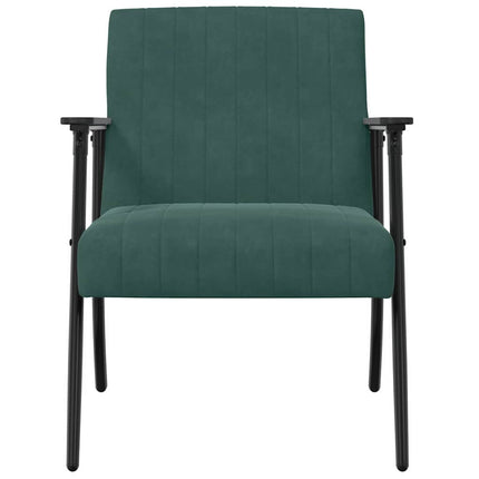fåtölj Mörkgrön 59 x 75 x 78 cm Sammet