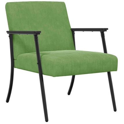fåtölj Ljusgrön 59 x 75 x 78 cm Sammet
