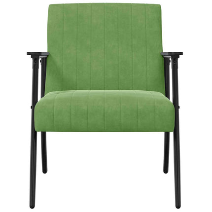 fåtölj Ljusgrön 59 x 75 x 78 cm Sammet